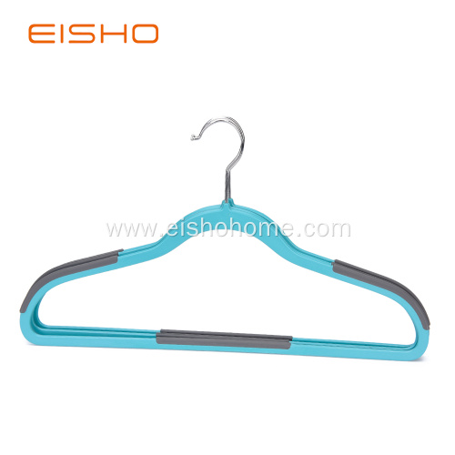 Non Slip Plastic Suits Hangers With Rubber Pieces